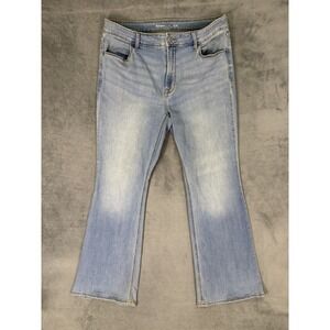 Old Navy Jeans Womens 12 Blue Light Wash Denim High Rise Flare Stretch